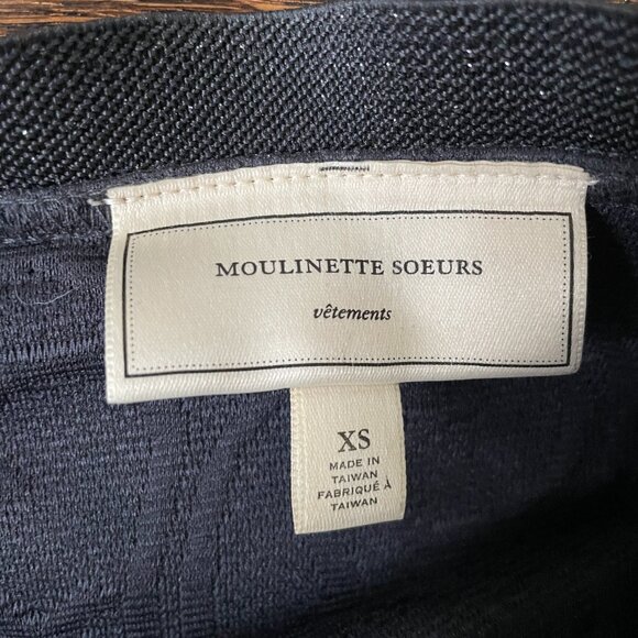 Anthropologie Moulinette Soeurs Black Textured Knit Pencil Skirt-XS - Picture 4 of 11